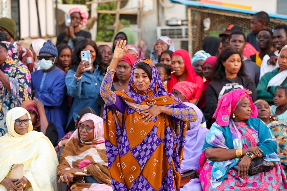 Women and girls in a community setting
